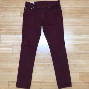 A&F maroon straight jeans 34x34